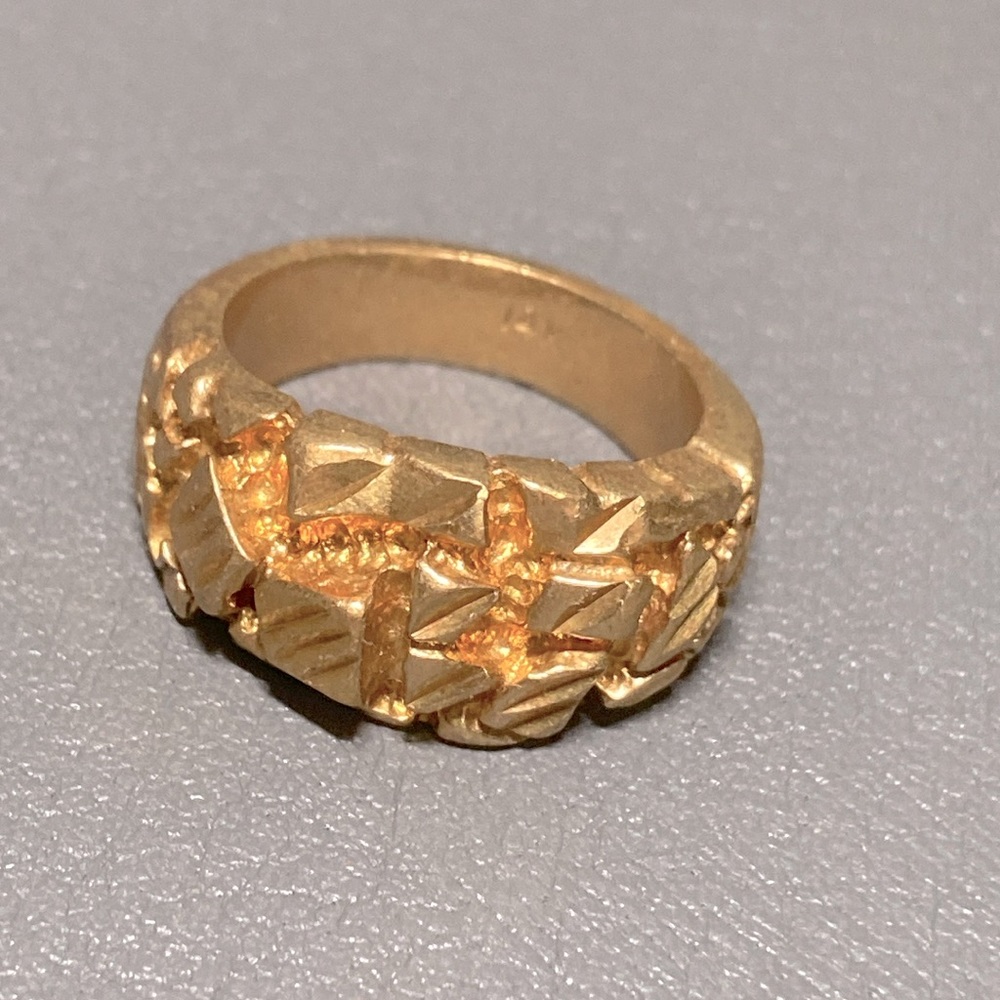 14k Gold Plated Nugget Ring